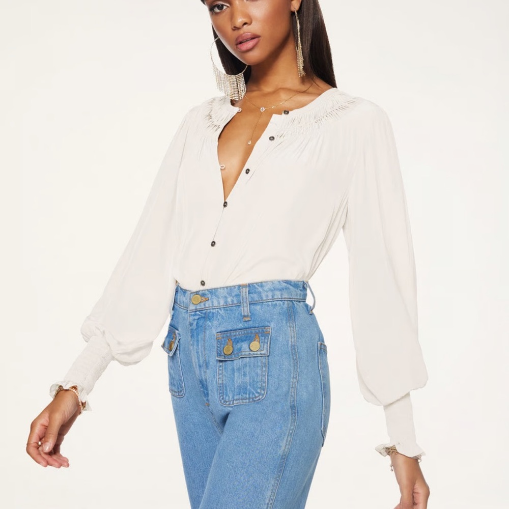 Ramy Brook Isla puff sleeve blouse